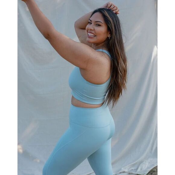 Girlfriend Collective smoky blue XXL high waist Athleisure leggings - Picture 1 of 4